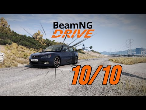 Видео: Очень крутой заезд на Субарике. (BeamNG.drive)