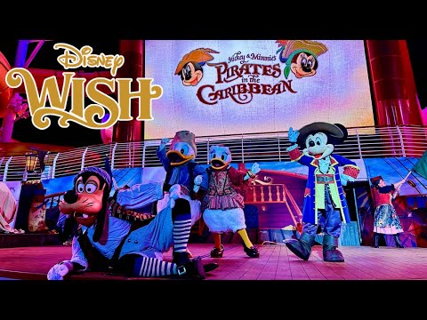 Видео: Мы пережили пиратскую ночь на Disney WISH | Disney Cruise Line | Джек Воробей и фейерверк!