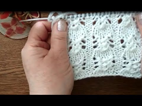 Видео: История вязания - узор спицами "Паучки" #узорспицами №2