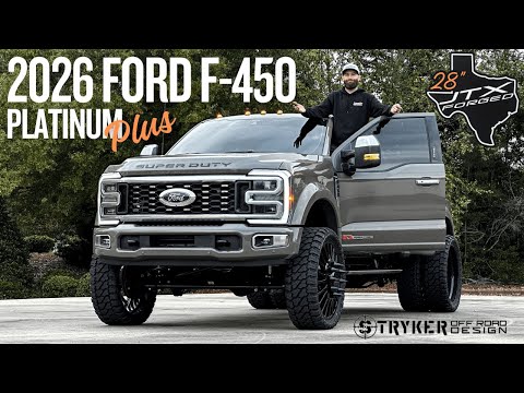 Видео: ЛУЧШЕЕ ИЗ ЛУЧШИХ: Ford F450 Platinum Plus Marsh Grey 2026 года | 28-дюймовые кованые JTX | Компле...