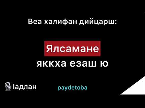 Видео: Ялсамане яккха езаш ю / ӏадлан