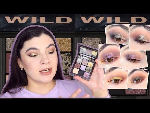 Видео: JAGUAR HUDA BEAUTY WILD OBSESSIONS | Шесть макияжей и сравнение, Ягуар Худа Бьюти