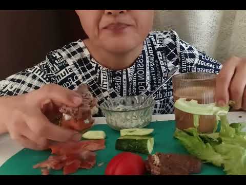 Видео: Мукбанг горбуша х/к и говядина