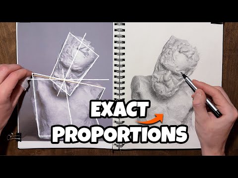 Видео: Изучите метод СТАРЫХ МАСТЕРОВ, чтобы рисовать точные пропорции за считанные минуты! ✏️