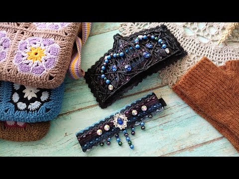 Видео: Вяжу аксессуары / варежки / митенки / сумочки. 