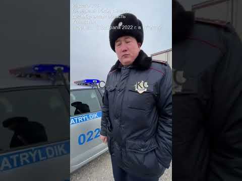 Видео: АСКО полицейлердің заңсыз тоқтатқанын дәлелдеп жүк көлігінің жүргізушісін сарсаңнан шығарылды