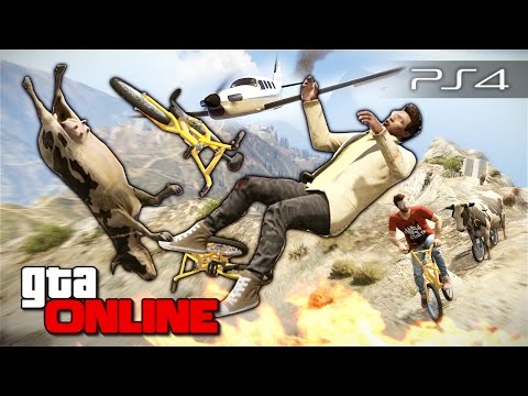 Видео: GTA 5 Online (PS4) - Улетные коровы! #104