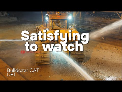 Видео: Приятно смотреть, Мойка CAT D8T Бульдозер тяжелое оборудование