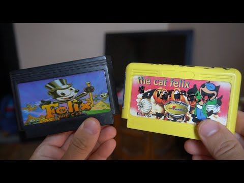 Видео: Cat the Felix  на денди (NES) +  малоизвестный пиратский порт от Dragon Co на редком картридже