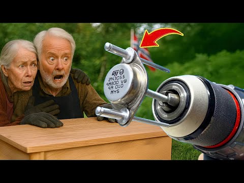 Видео: Мало кто знает этот секрет😱! Просто вставьте транзистор 2N3055 и заклёпки в дрель и о чудо!