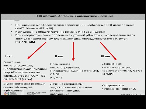 Видео: Фейдоров И.Ю. Нейроэндокринные опухоли желудка и атрофический гастрит. Что делать?