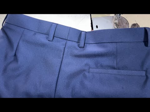 Видео: Идеальная техника пришивания пояса ✅ | Пошив брюк |✅