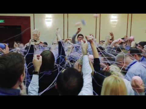Видео: Тимбилдинг в помещении, корпоративный тимбилдинг, международный тимбилдинг