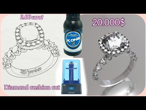 Видео: Изготовление кольца с бриллиантом за 20 000 долларов || 3D-принтер Photon Ultra DLP|| Блюкаст х-один