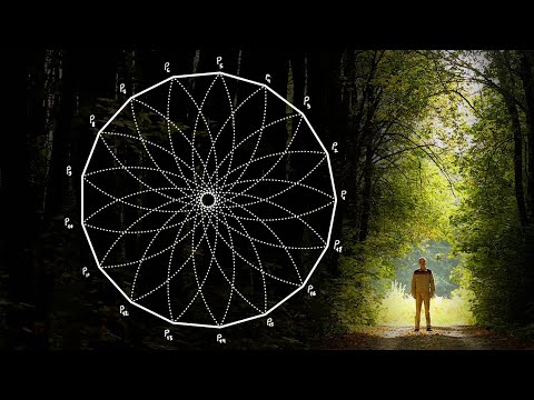 Видео: 4K Построение правильного 17 угольника, heptadecagon construction with using a compass