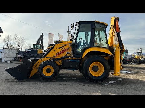 Видео: Обзор экскаватор-погрузчика Lonking CDM83C с мостами и КПП марки Carraro (аналог JCB 3CX)