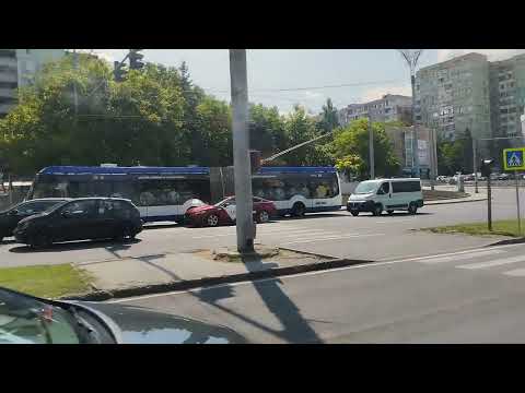 Видео: Кишинёв. Вид из окна троллейбуса RTEC 6232100DM3 №1374 следовавший по маршруту 30