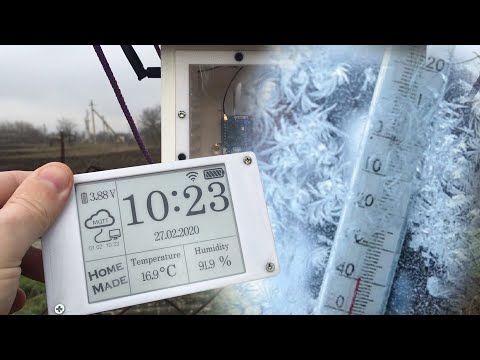 Видео: Аккумулятор на морозе! Проверка погодной станции.