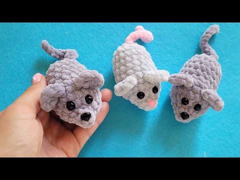 Видео: 🐁Мышка без пришивных деталей вязаная крючком из плюша/crochet mouse/Häkelmaus