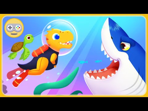 Видео: Подводный Мир Для Детей. Приключения Динозаврика В Море. Игра Про Жителей Океана