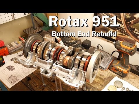Видео: Нижняя часть Rotax 951 в сборе — часть 1