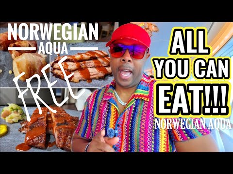 Видео: Что можно БЕСПЛАТНО поесть на Norwegian Aqua: подробное руководство по питанию на круизном лайнер...