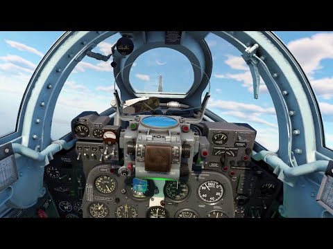 Видео: Вылет на Су-7Б в VR шлеме в War Thunder. СБ режим.