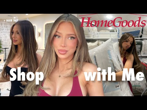 Видео: Совершайте покупки вместе со мной в HOMEGOODS + HAIR DAY!!