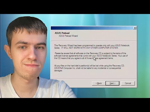 Видео: Восстановление ноутбука ASUS F5RL с Recovery-диска