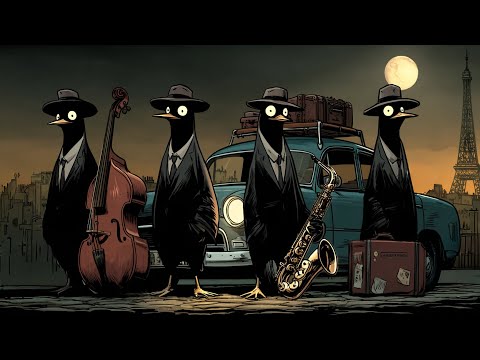 Видео: Пингвины играют под лунным светом — джаз для творчества и устойчивой концентрации
