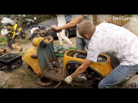 Видео: Мотороллер Т 200 запуск после 25 лет простоя