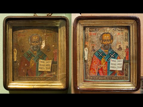 Видео: Реставрация иконы Св. Николая Чудотворца