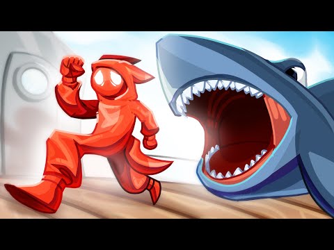 Видео: АКУЛЫ СОВСЕМ ОФИГЕЛИ… УГАР В GANG BEASTS!!!