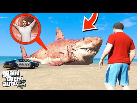 Видео: Я НАШЁЛ ТОГО САМОГО МЕГАЛОДОНА в GTA 5!! (Моды ГТА 5)