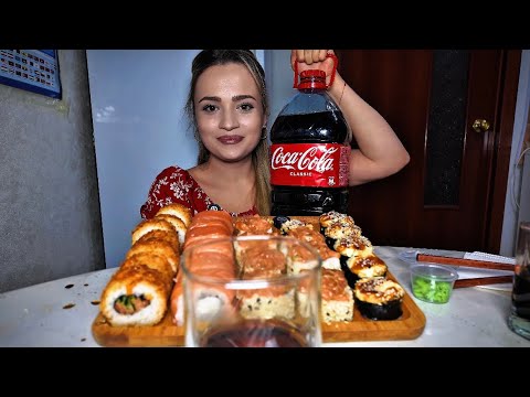 Видео: МУКБАНГ| Роллы🍱| Суши🍣| АСМР 