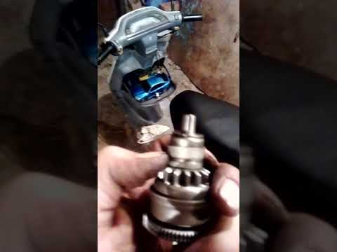 Видео: скутер плохо заводится со стартера.Проблема с бендиксом.