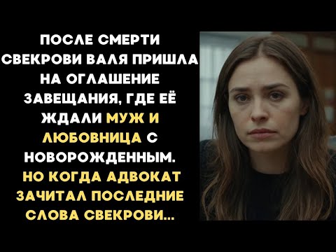 Видео: Валя пришла на оглашение завещания, где её ждали муж и любовница с новорожденным ребёнком