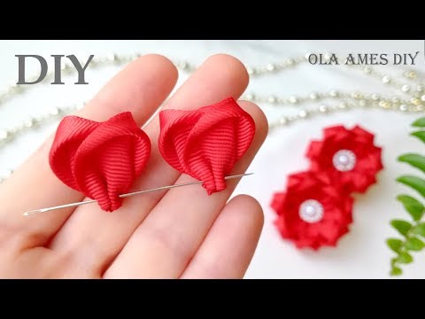 Видео: 😍 Это так ПРОСТО и БЫСТРО ❤️️ Очень КРАСИВЫЕ ЦВЕТЫ ИЗ ЛЕНТ - ЛЕГКО!❤️️Ribbon Flowers/ Ola ameS