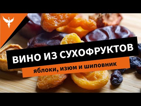 Видео: Вино из сухофруктов (яблоки, изюм и шиповник). На основе набора GUSTO