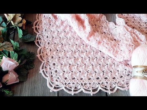 Видео: НОВИНКА💥 Великолепный🥰 бактус (шаль) "Жемчужина" крючком.