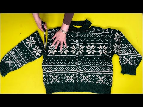 Видео: [DIY] Посмотрите, как преображается 20-летний свитер. | Вы только посмотрите на изменение!