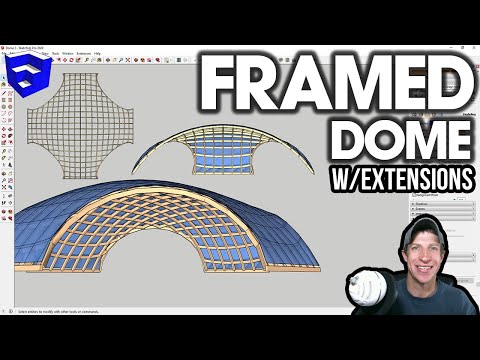 Видео: Моделирование каркасного купола в SketchUp с помощью РАСШИРЕНИЙ!