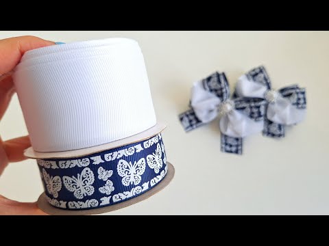 Видео: Бантики с красивым принтом