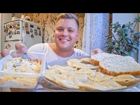 Видео: МУКБАНГ😋 КУШАЕМ РАВИОЛИ С СЫРОМ КУРИЦЕЙ И ГРИБАМИ😱 САЛАТ ГНЕЗДО ГЛУХАРЯ