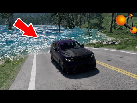 Видео: ОПАСНОЕ НАВОДНЕНИЕ! КАК УЕХАТЬ ОТ ЦУНАМИ | BeamNG.drive