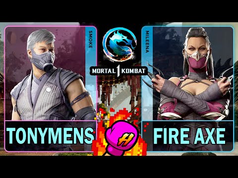 Видео: MK1 Тонимен (SMOKE) против Огненного Топора (MILEENA)🥊Mortal Kombat 1🥊4K 60ᶠᵖˢ