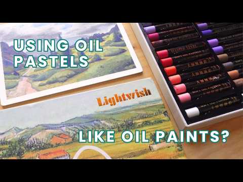 Видео: Пробую новую технику с масляной пастелью + акварельные образцы