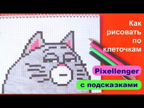 Видео: Как рисовать по клеточкам Кошку Тайная жизнь Домашних Животных 😻 How to Draw Cat Pixel Art for Kids