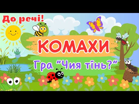 Видео: Гра "Чия тінь?"/Комахи