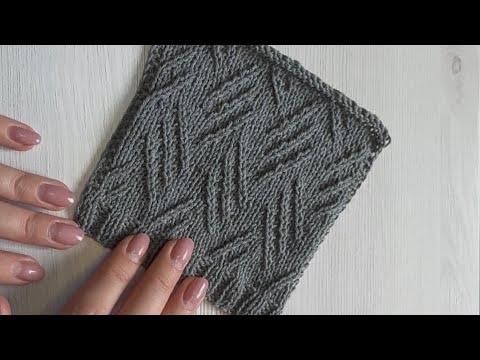 Видео: Классный узор на лицевой глади из перекрещенных петель. Простой способ перекрещивать петли. 